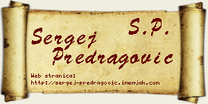 Sergej Predragović vizit kartica